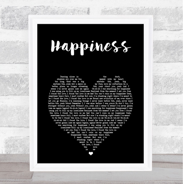 Little Mix Happiness Black Heart Song Lyric Art Print