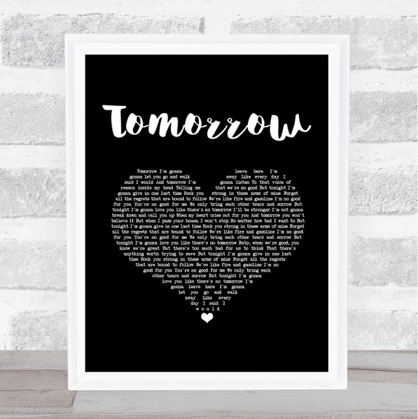 Chris Young Tomorrow Black Heart Song Lyric Art Print