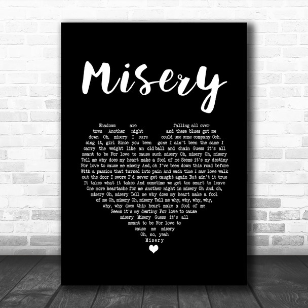 Pink feat. Steven Tyler Misery Black Heart Song Lyric Art Print