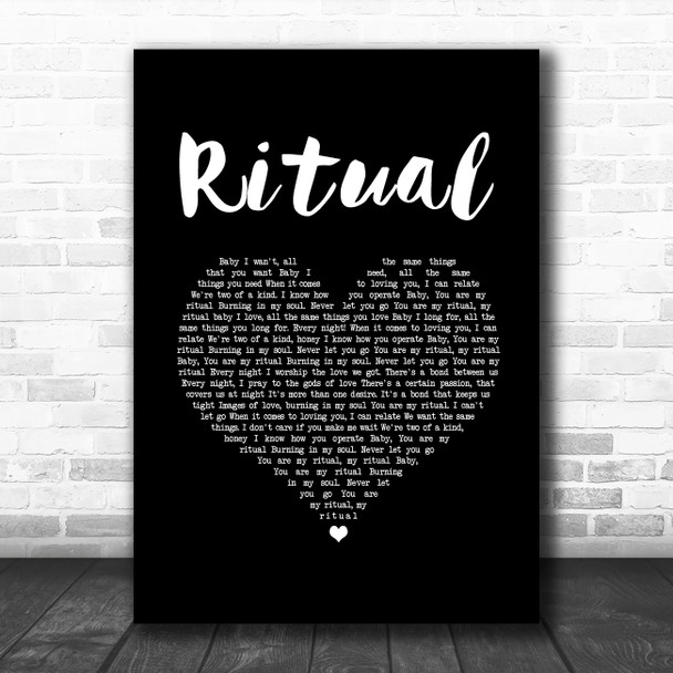 Dan Reed Network Ritual Black Heart Song Lyric Art Print