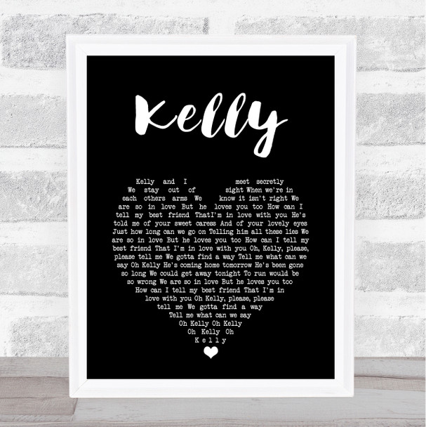 Sydney Devine Kelly Black Heart Song Lyric Art Print