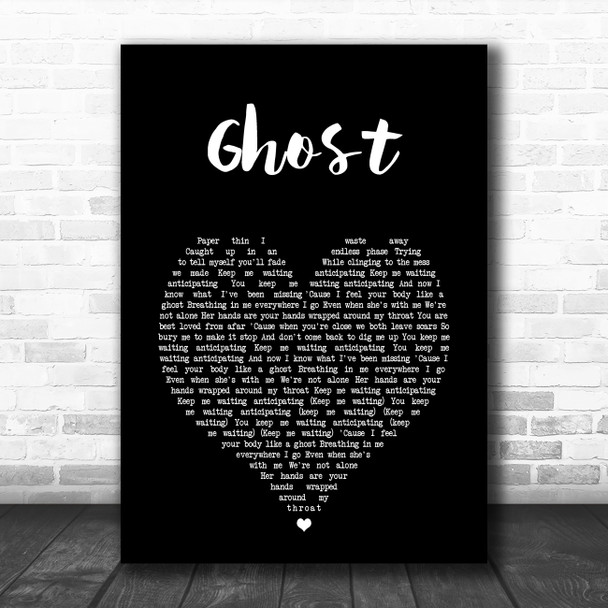 Adaline Ghost Black Heart Song Lyric Art Print