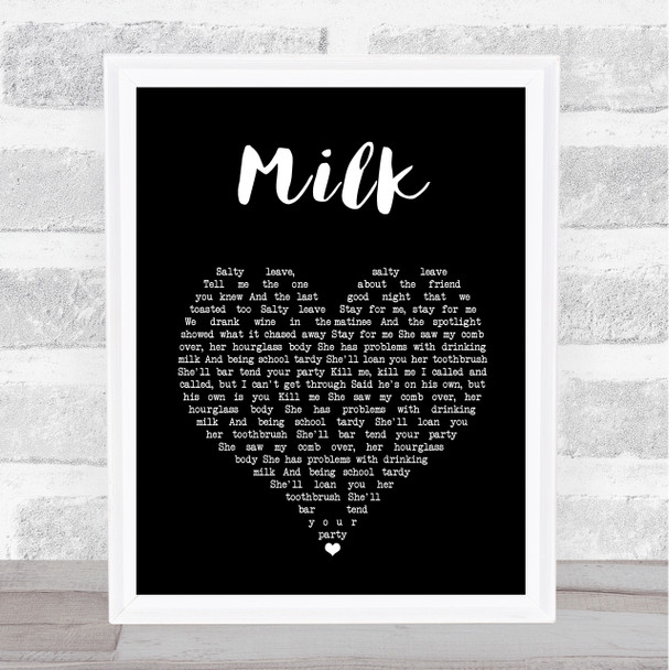 Kings Of Leon Milk Black Heart Song Lyric Art Print