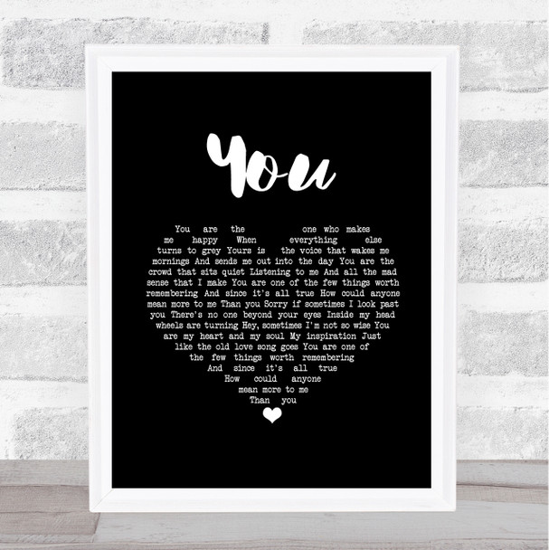 The Carpenters You Black Heart Song Lyric Art Print