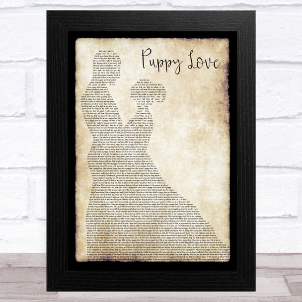 Donny Osmond Puppy Love Man Lady Dancing Song Lyric Art Print