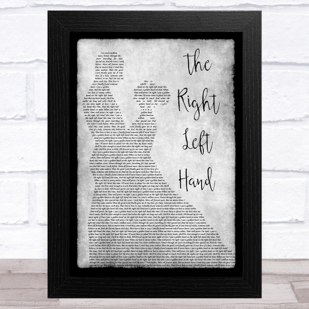 George Jones The Right Left Hand Grey Man Lady Dancing Song Lyric Art Print