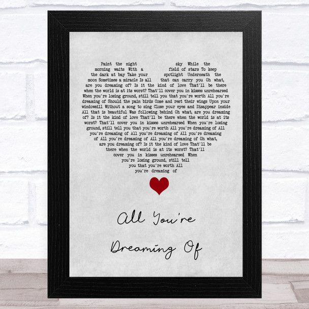 Liam Gallagher All You're Dreaming Of Grey Heart Song Lyric Art Print