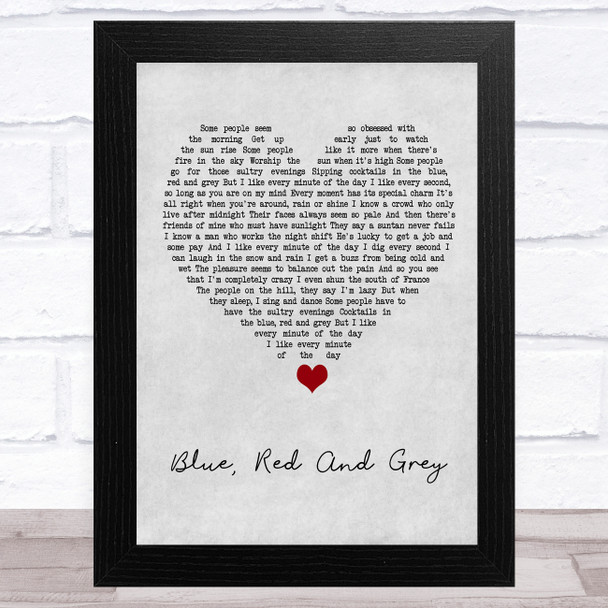 The Who Blue, Red And Grey Grey Heart Song Lyric Art Print