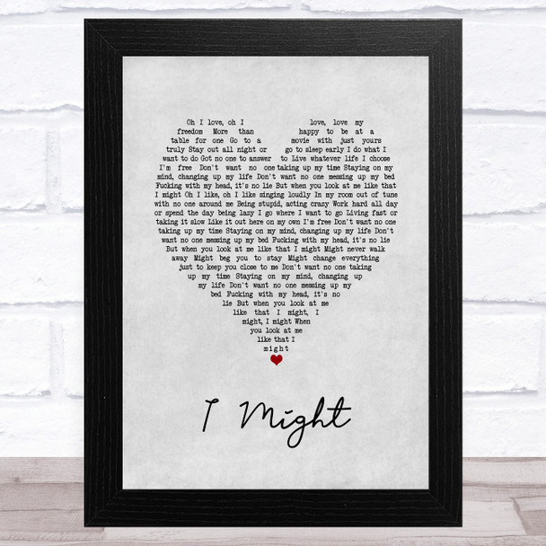 Tom Grennan I Might Grey Heart Song Lyric Art Print