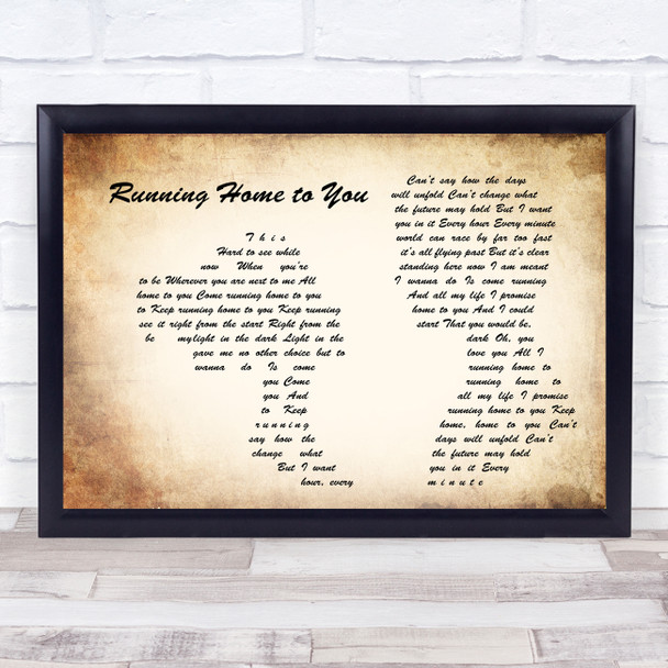 Grant Gustin Running Home to You Man Lady Couple Song Lyric Art Print