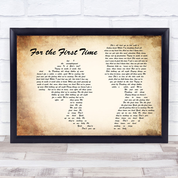 The Script For the First Time Man Lady Couple Song Lyric Art Print
