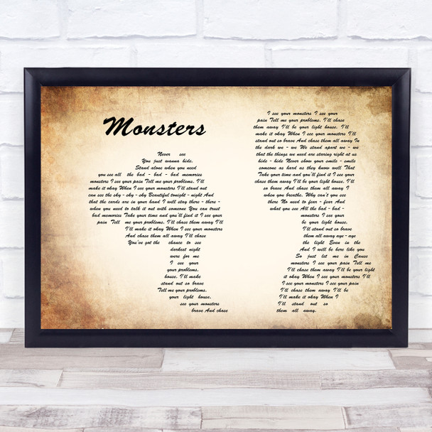 Timeflies Monsters Man Lady Couple Song Lyric Art Print