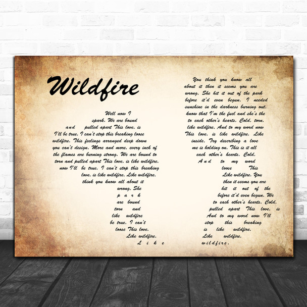 Seafret Wildfire Man Lady Couple Song Lyric Art Print