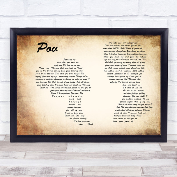 Ariana Grande pov Man Lady Couple Song Lyric Art Print