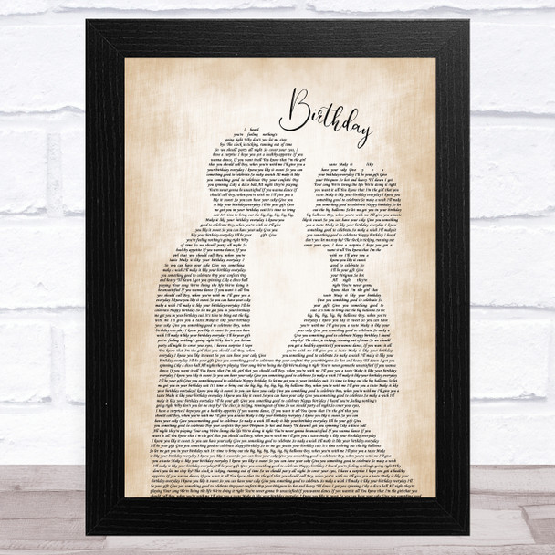 Katy Perry Birthday Man Lady Bride Groom Wedding Song Lyric Art Print