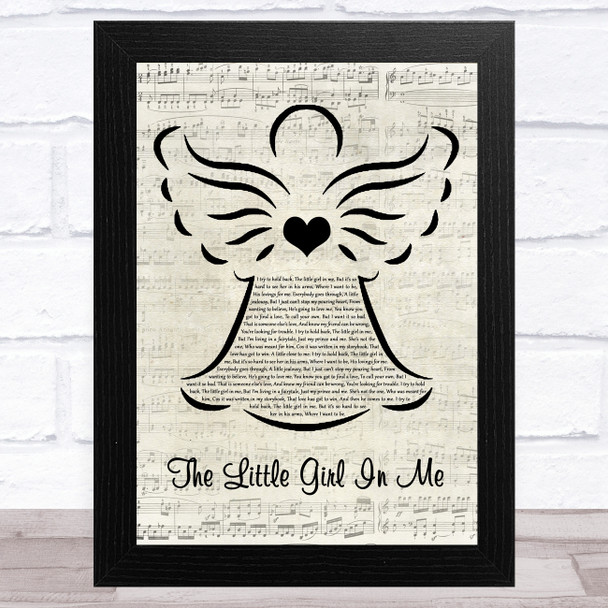 Judy Cheeks The Little Girl In Me Music Script Angel Song Lyric Art Print