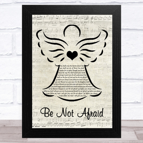 Bob Dufford Be Not Afraid Music Script Angel Song Lyric Art Print