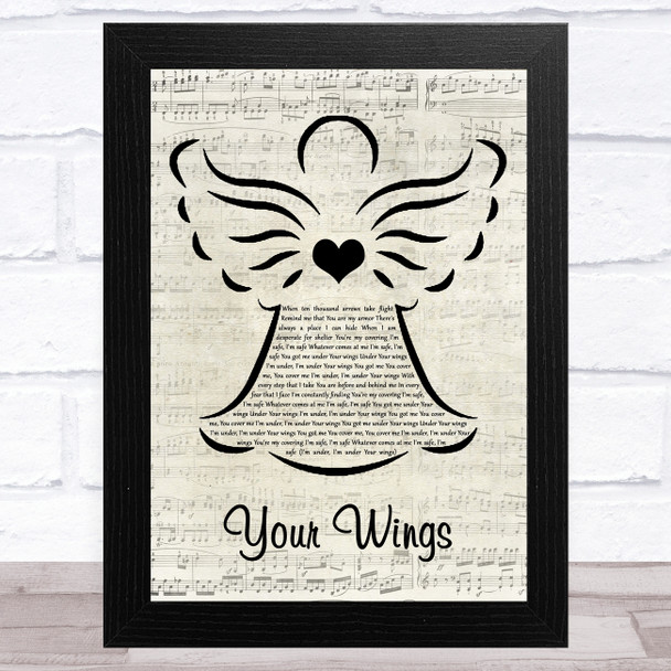 Lauren Daigle Your Wings Music Script Angel Song Lyric Art Print