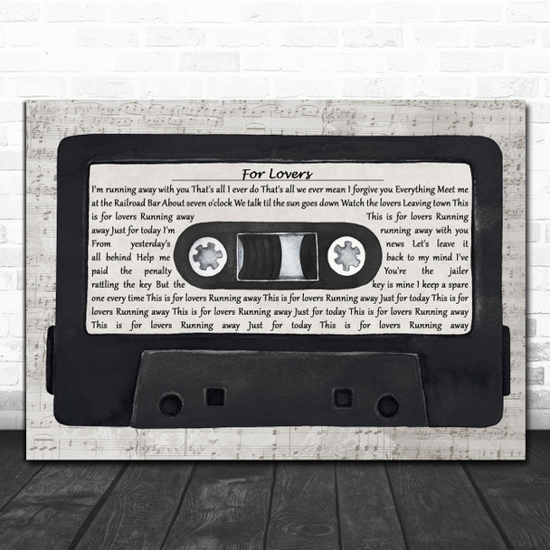 Wolfman ft. Peter Doherty For Lovers Music Script Cassette Tape Song Lyric Art Print