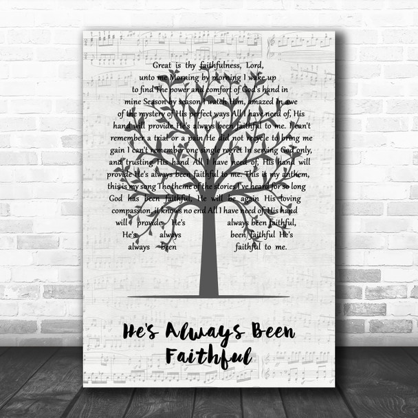 Sara Groves He's Always Been Faithful Music Script Tree Song Lyric Art Print