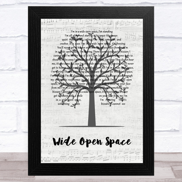 Mansun Wide Open Space Music Script Tree Song Lyric Art Print