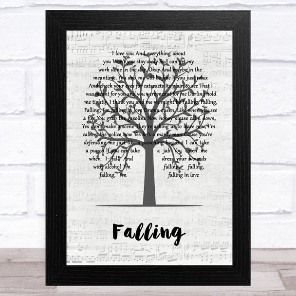 The Lumineers Falling Music Script Tree Song Lyric Art Print