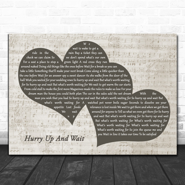 Stereophonics Hurry Up And Wait Landscape Music Script Two Hearts Song Lyric Art Print
