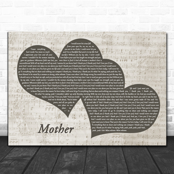 Ashanti Mother Landscape Music Script Two Hearts Song Lyric Art Print