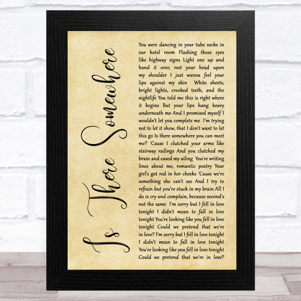 Halsey Is There Somewhere Rustic Script Song Lyric Art Print