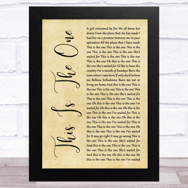 The Stone Roses This Is The One Rustic Script Song Lyric Art Print