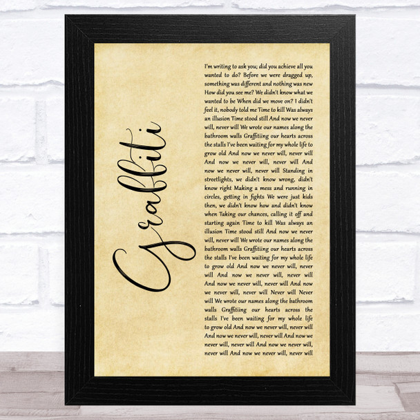 Chvrches Graffiti Rustic Script Song Lyric Art Print