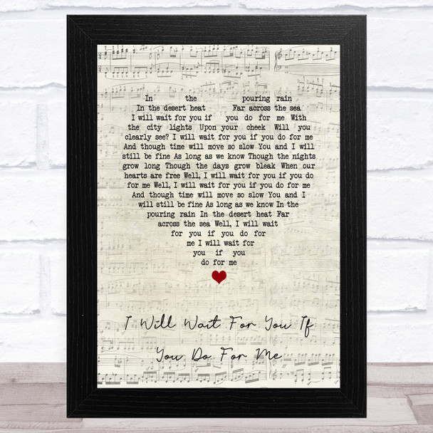 I Fight Dragons I Will Wait For You If You Do For Me Script Heart Song Lyric Art Print