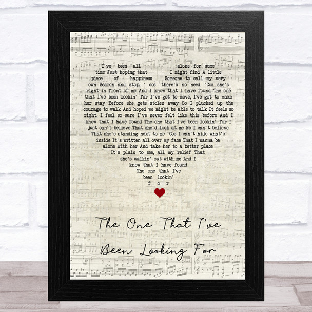 The Dualers The One That I've Been Looking For Script Heart Song Lyric Art Print