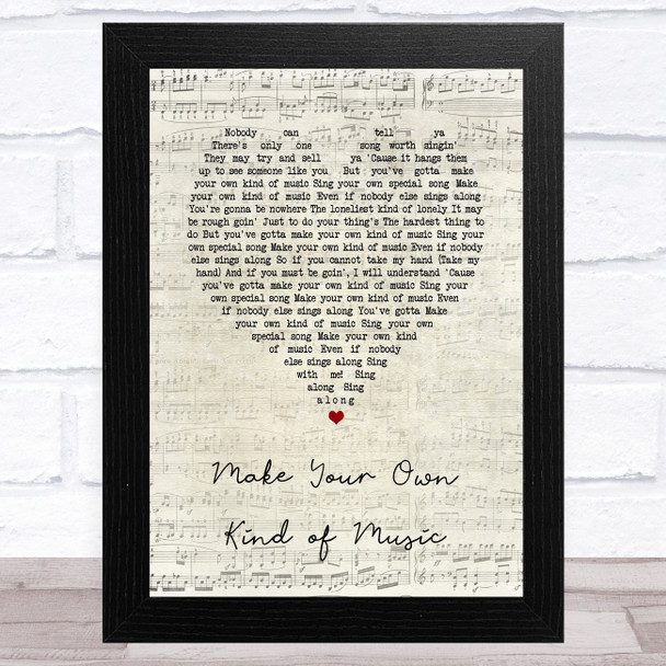 Paloma Faith Make Your Own Kind of Music Script Heart Song Lyric Art Print