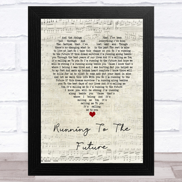 Elkie Brooks Running To The Future Script Heart Song Lyric Art Print