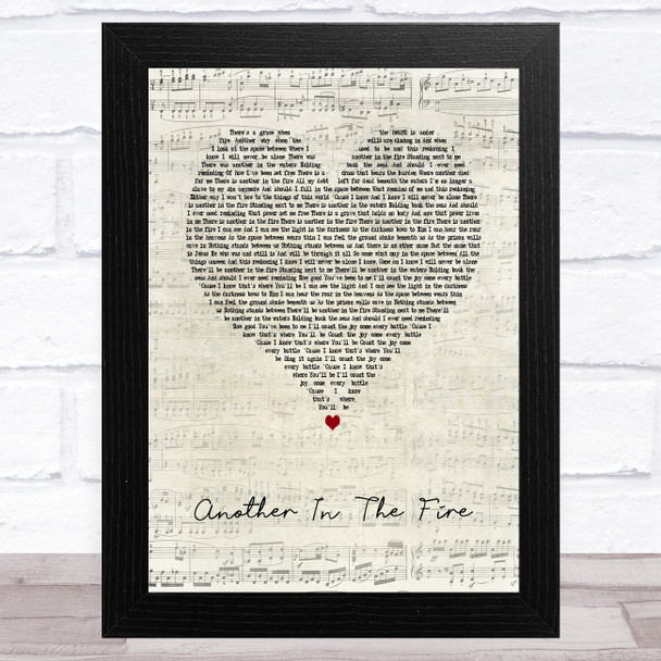 Hillsong United Another In The Fire Script Heart Song Lyric Art Print