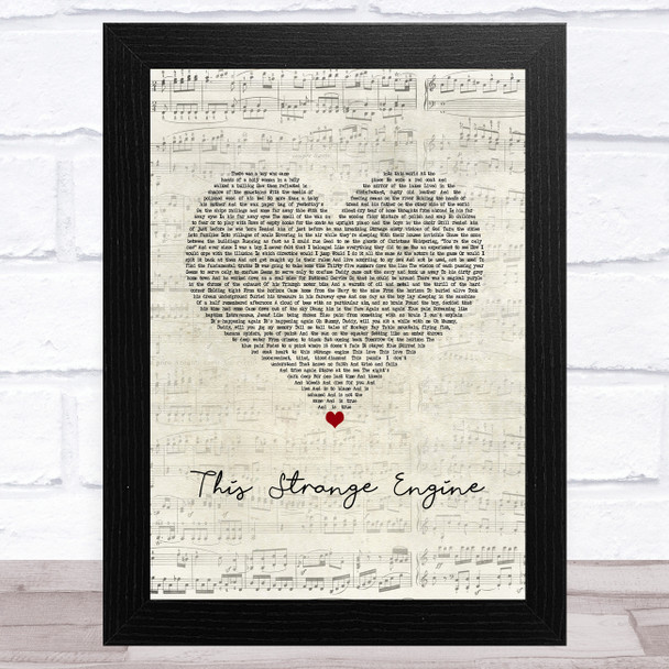 Marillion This Strange Engine Script Heart Song Lyric Art Print