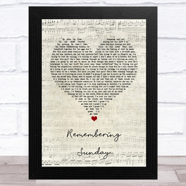 All Time Low Remembering Sunday Script Heart Song Lyric Art Print