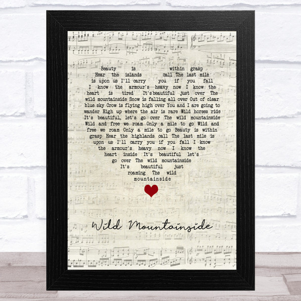 Eddi Reader Wild Mountainside Script Heart Song Lyric Art Print