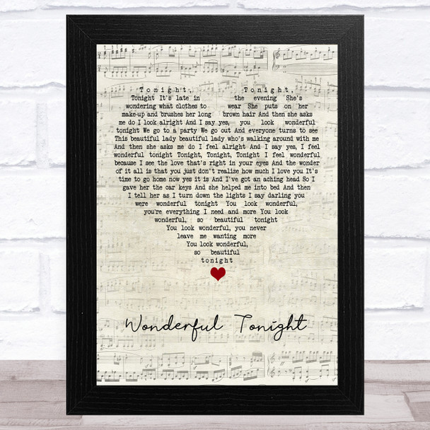 Damage Wonderful Tonight Script Heart Song Lyric Art Print Damage Wonderful Tonight Script Heart Song Lyric Art Print