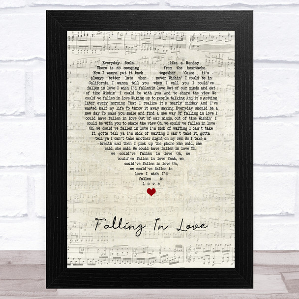 McFly Falling In Love Script Heart Song Lyric Art Print