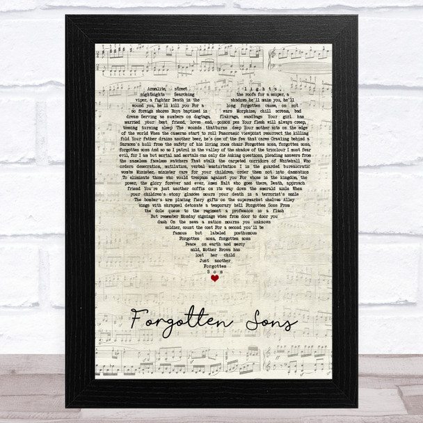 Marillion Forgotten Sons Script Heart Song Lyric Art Print