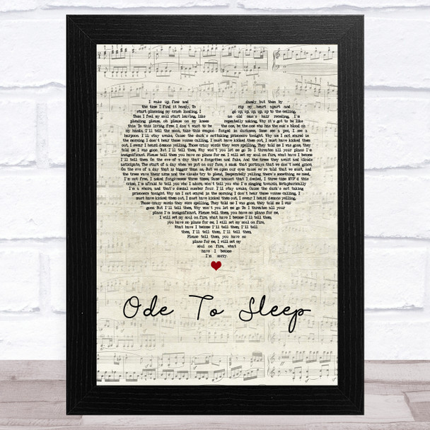 Twenty One Pilots Ode To Sleep Script Heart Song Lyric Art Print