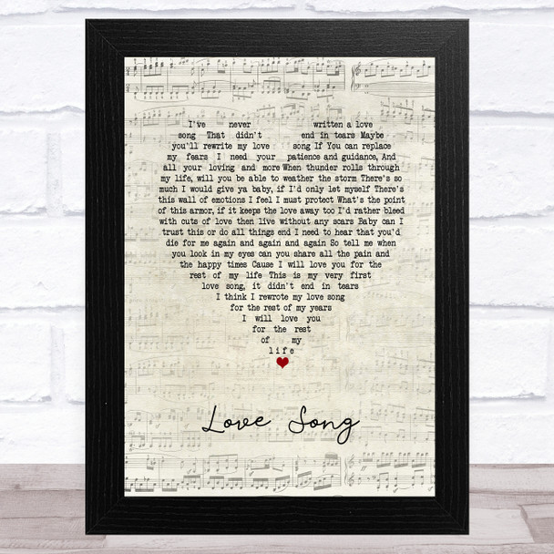 P!nk Love Song Script Heart Song Lyric Art Print