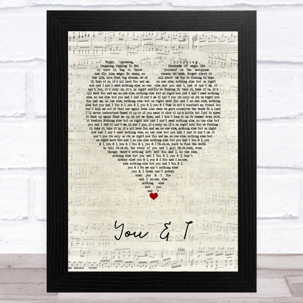 Crystal Fighters You & I Script Heart Song Lyric Art Print