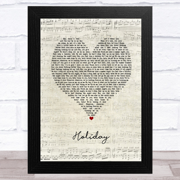 Little Mix Holiday Script Heart Song Lyric Art Print