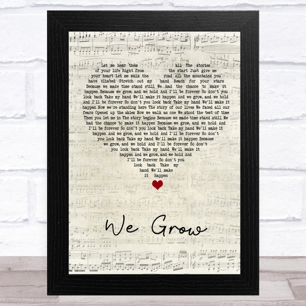 Elmo We Grow Script Heart Song Lyric Art Print