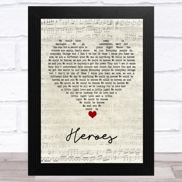 Alesso feat. Tove Lo Heroes Script Heart Song Lyric Art Print