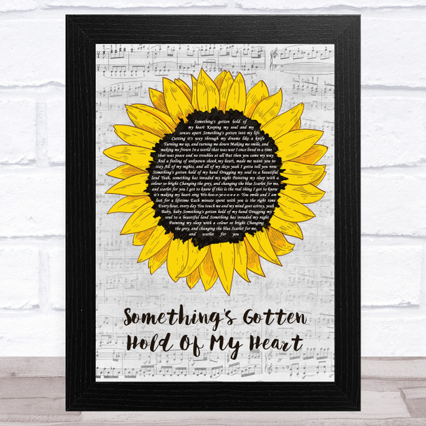 Gene Pitney Something's Gotten Hold Of My Heart Grey Script Sunflower Song Lyric Art Print