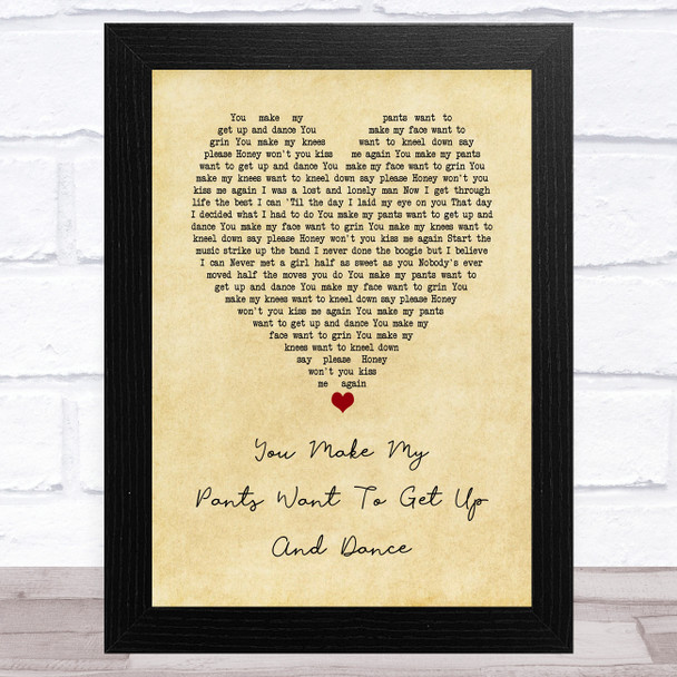 Dr. Hook You Make My Pants Want To Get Up And Dance Vintage Heart Song Lyric Art Print